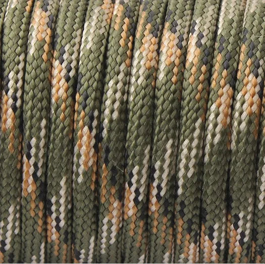 9‑Core 650 lb (295 kg) Paracord 4 mm (0.16 in) – 5/15/31 m (16.4/49.2/101.7 ft) Tactical Survival Parachute Rope for Lanyard, Bracelet, Dog Collar & Tent