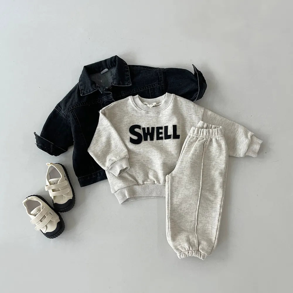 Baby Boy Sweatpants Toddler Jogger Pants - Elastic Waist Sporty Solid Color Full-Length Trousers