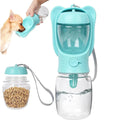 Dog Water Bottle Pet Dispenser with Detachable Food Container Leak-Proof Lock for Travel and Hiking