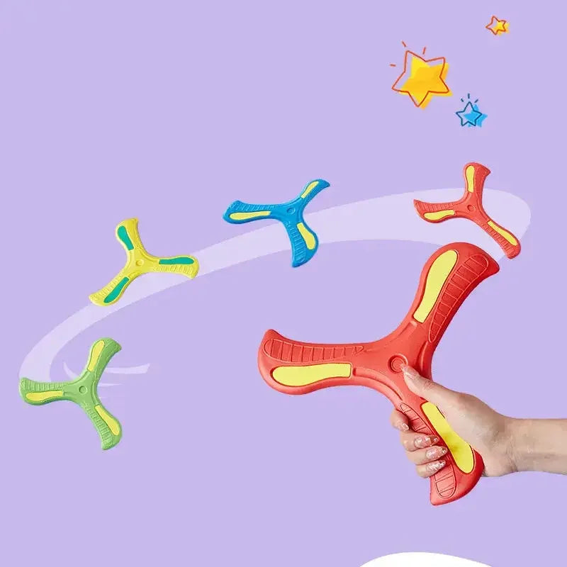 Three-Leaf EVA Foam Boomerang – 9×9 in (22×22 cm) Flying Toy for Kids & Adults, Outdoor Family Game