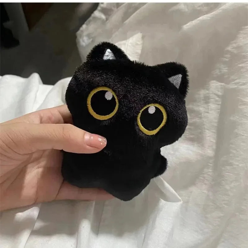 Black Cat Plush Toy Pendant Mini Cuddly Pillow Cushion - Cute Stuffed Animal Birthday Gift for Boys & Girls