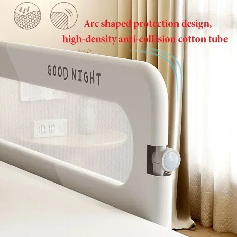 Foldable Baby Bed Rail Guard – Breathable Mesh Safety Barrier to Prevent Falls – Fits 1.2–2.0 m (47–79 in)