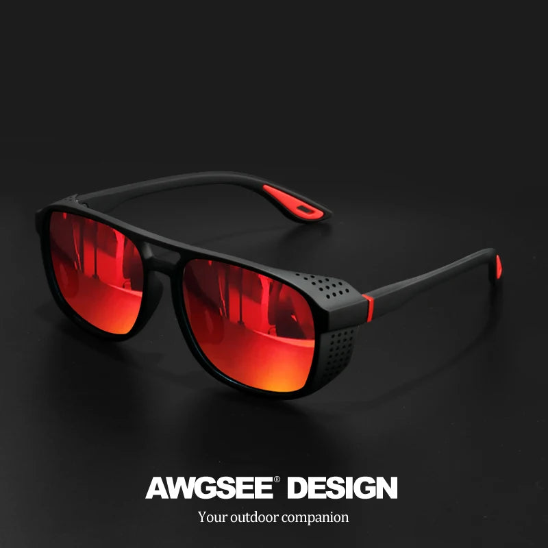 Men's Polarized Riding Sunglasses – Square Polycarbonate Frame for Outdoor Sports & Casual Wear