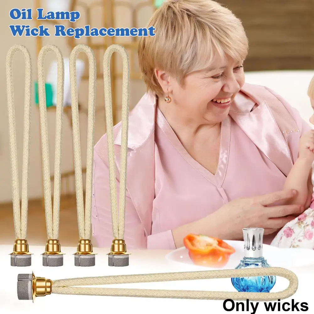 Aromatherapy Fragrance Lamp Wick Replacement for Catalytic Burners – Clay & Cotton Wicks 13mm & 18mm
