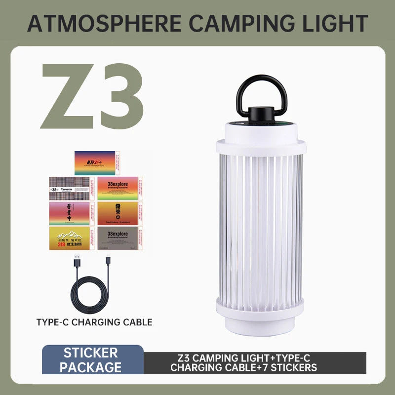 Mini Rechargeable LED Camping Lantern – 3-Mode Portable Outdoor Tent Light with Magnetic Base & USB-C