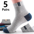 Men's Breathable Sports Crew Socks, 3/5/10 Pairs, Polyester-Cotton Anti-Odor Sweat-Absorbent
