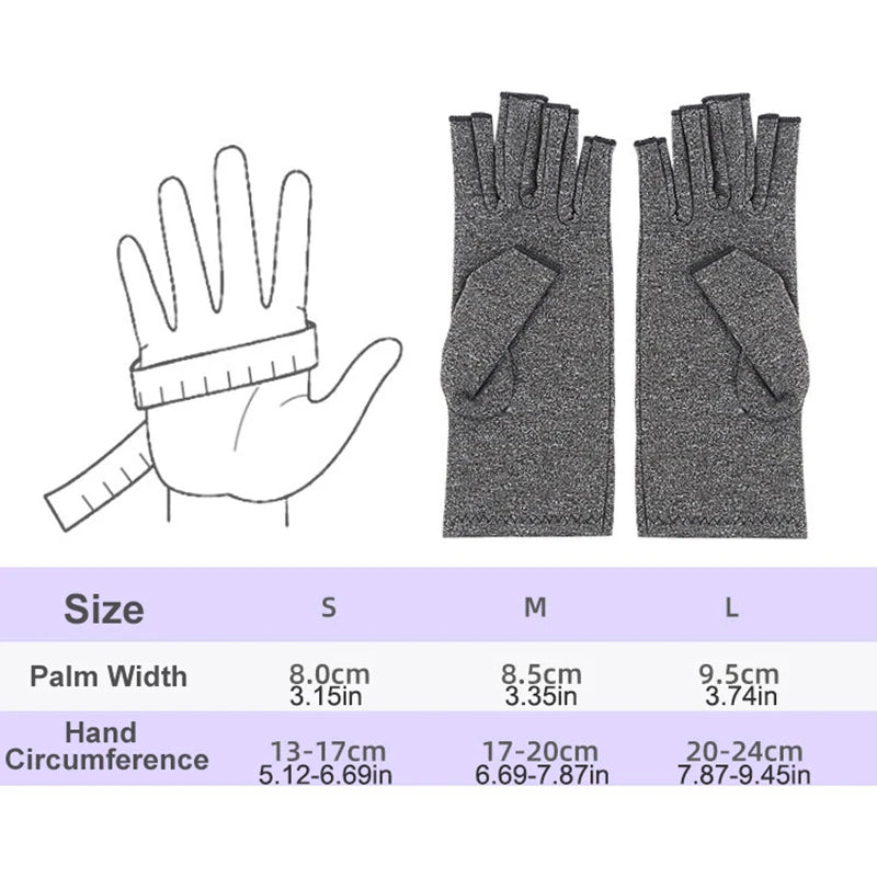 Fingerless Compression Gloves 1 Pair – Wrist Support for Hand Pain, Arthritis & Carpal Tunnel