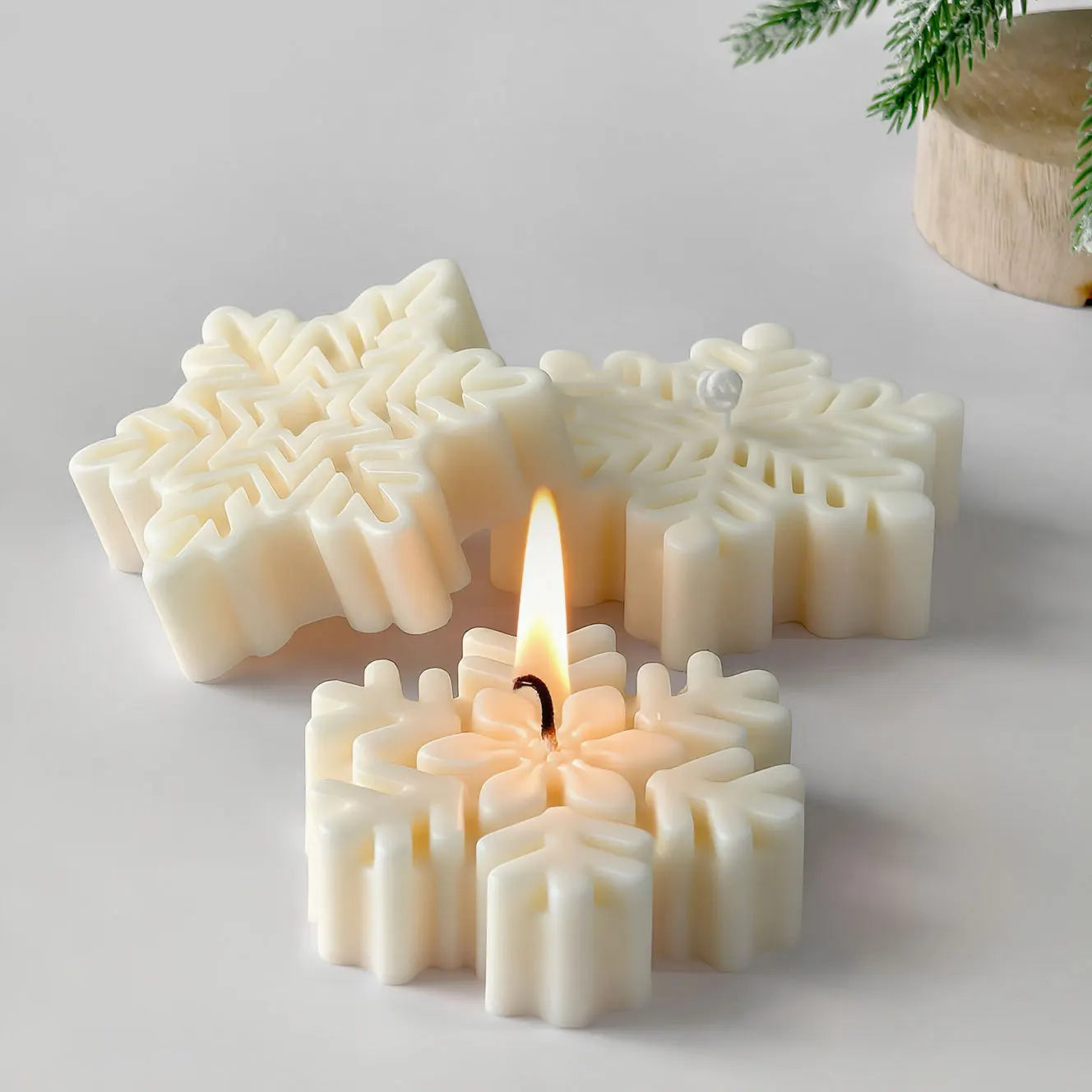 3D Snowflake Silicone Mold - DIY Candle, Soap & Wax Melt Mold for Christmas Crafts, Aroma Stones & Holiday Home Decor