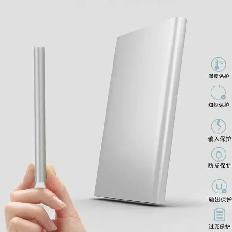 10000mAh 20W Ultra-Thin Power Bank (0.39in / 9.9mm) Portable Fast Charger External Battery for Smartphones