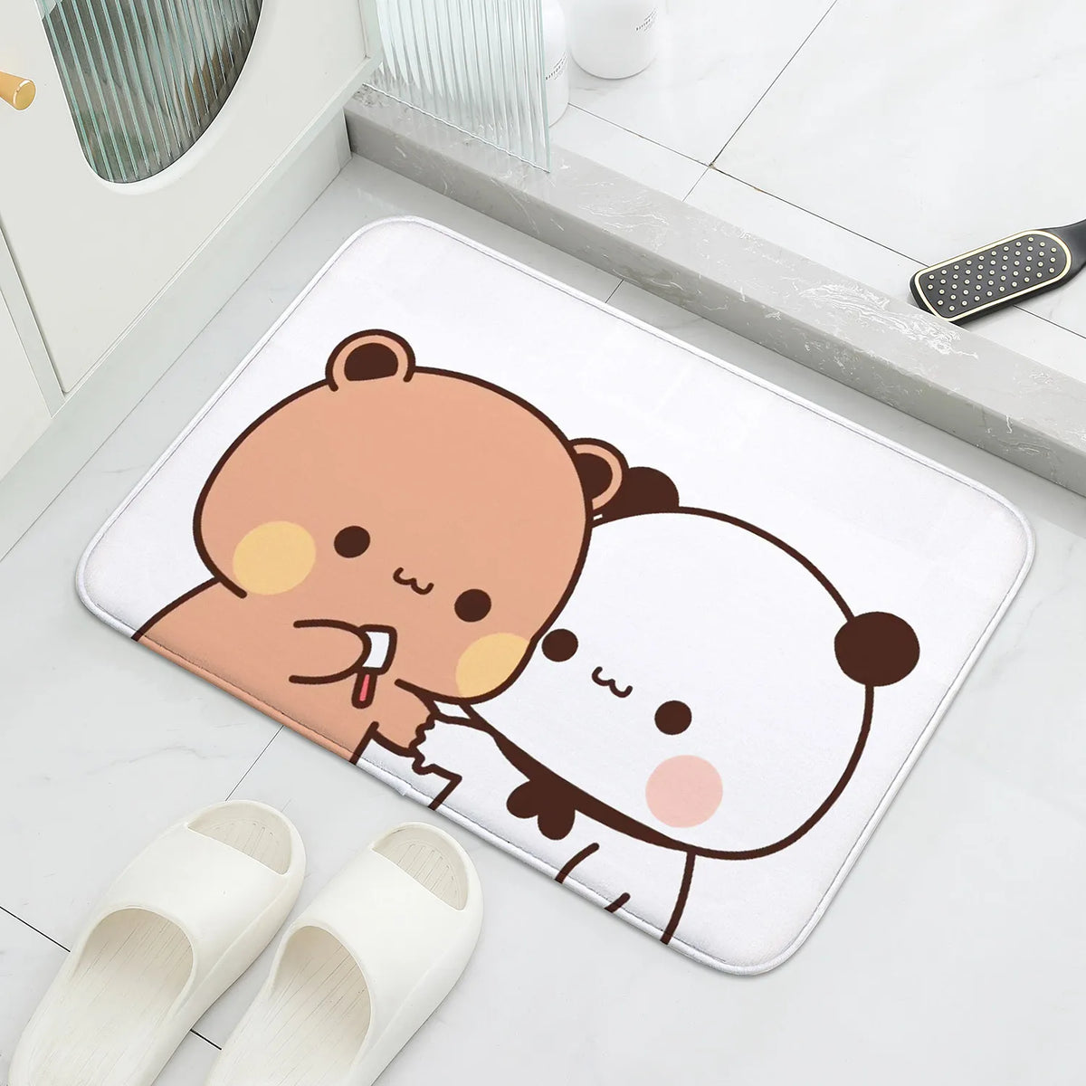 Cute Cartoon Welcome Mat Non-Slip Memory Foam Doormat – Waterproof Anti-Bacterial Floor Rug for Door, Bathroom, Bedroom (30×50 / 40×60 / 50×80 cm | 11.8×19.7 / 15.7×23.6 / 19.7×31.5 in)