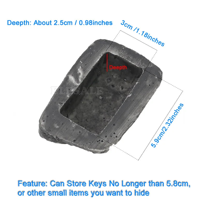Waterproof Rock Key Hider – Hidden Spare Key Safe for Garden, Yard & RV
