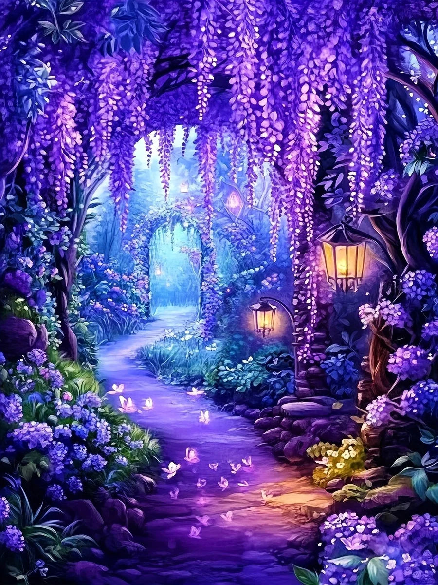 Diamond Mosaic DIY Kit – Full Drill Landscape Diamond Painting 30 x 40 cm (11.8 x 15.7 in) Square & Round Rhinestones Embroidery Home Decor