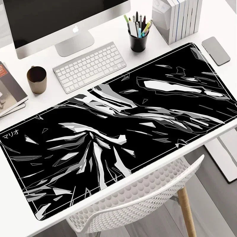 Large Gaming Mouse Pad 900 x 400 mm (35.4 x 15.7 in) XL Extended Non-Slip Rubber Base Stitched Edge – Abstract Desk Mat