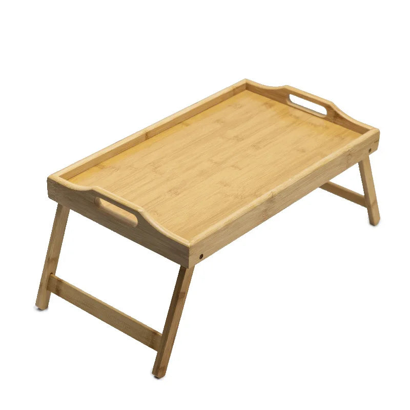 Bamboo Lap Desk with Folding Legs – Portable Bed Tray & Laptop Stand 50 x 30 cm (19.7 x 11.8 in)