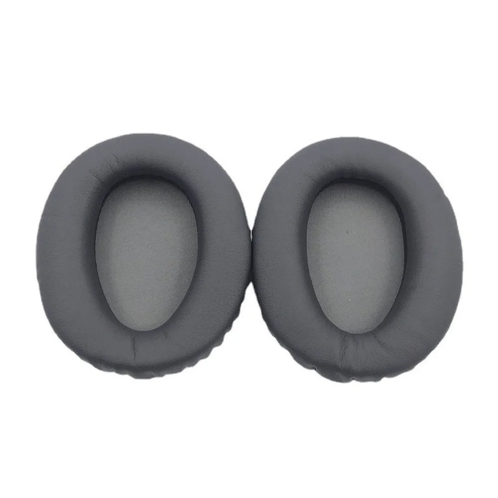 Replacement Memory Foam Ear Pads for Over-Ear Headphones, Protein Leather Cushions 75 x 95 mm (2.95 x 3.74 in) - Titanium Gray