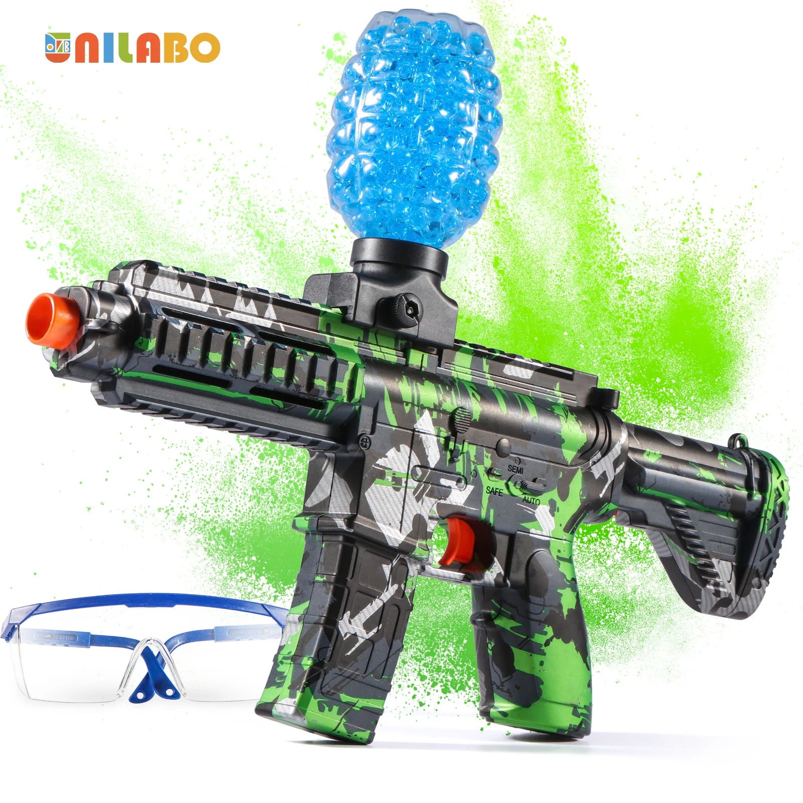 Rechargeable Electric Ball Blaster Toy Gun – High-Speed Metallic Finish, Outdoor Game Party Gift (Bullets Excluded) Ages 6+