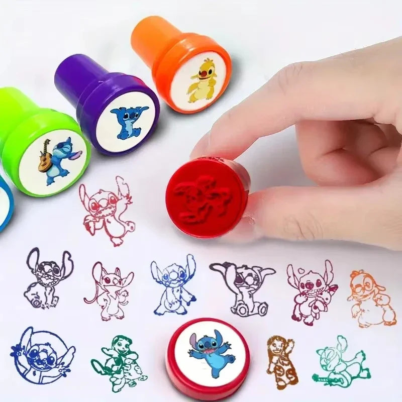 12-Pack Stitch Cartoon Seal Party Favors for Kids Birthday & Christmas Gifts