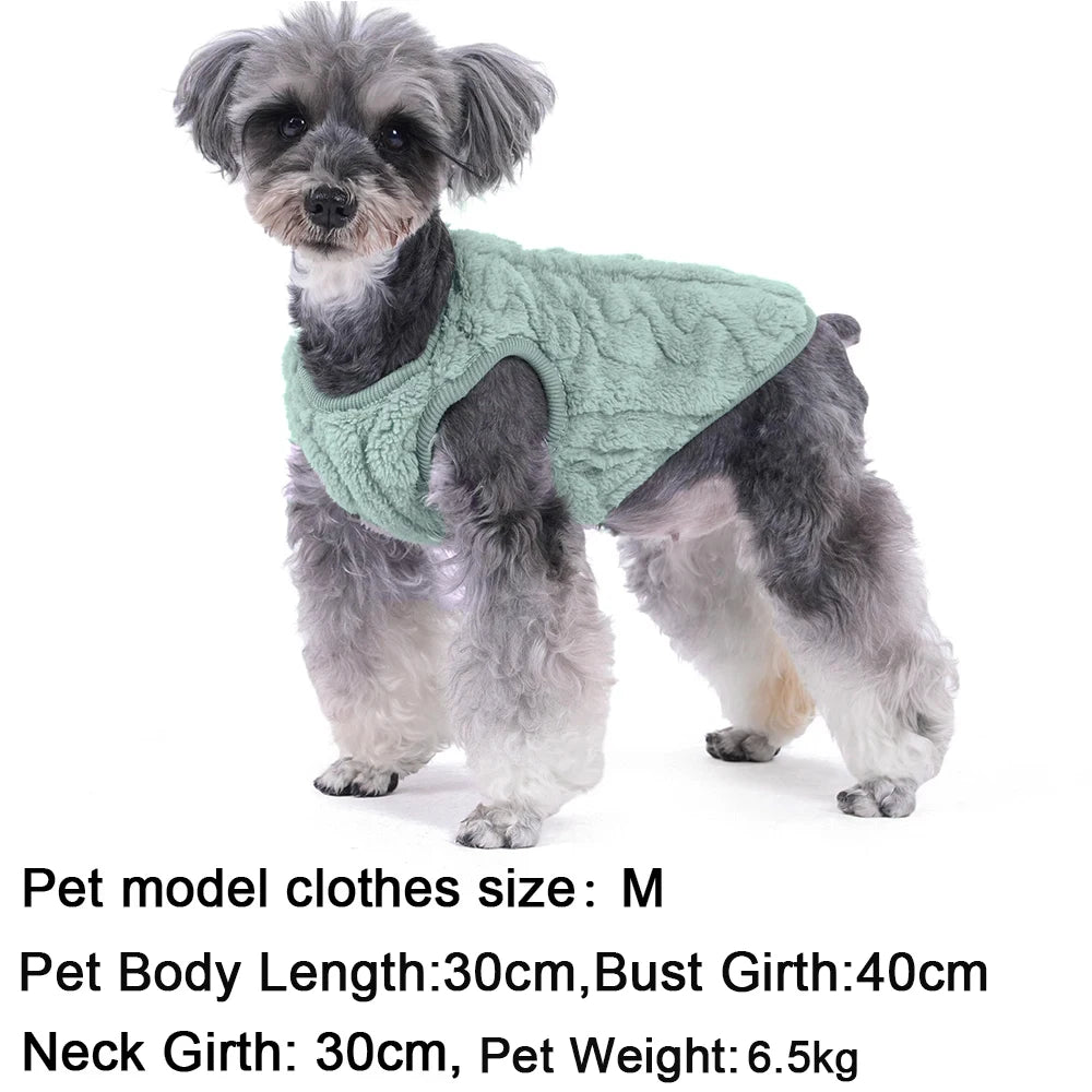 Soft Fleece Dog & Cat Sweater - Warm Autumn Winter Puppy Vest, Sizes XS-XL (7.9-15.7 in / 20-40 cm)
