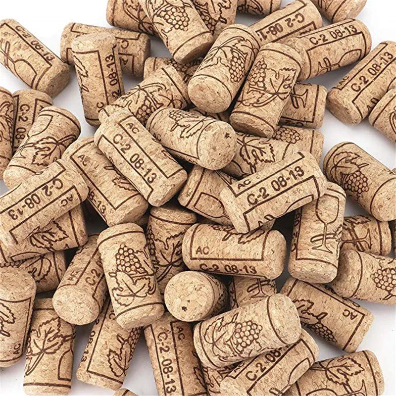 50/100 Pack Natural Cork Wine Bottle Stoppers – Reusable Sealing Corks for Wine Bottles, Bar & Kitchen Accessories