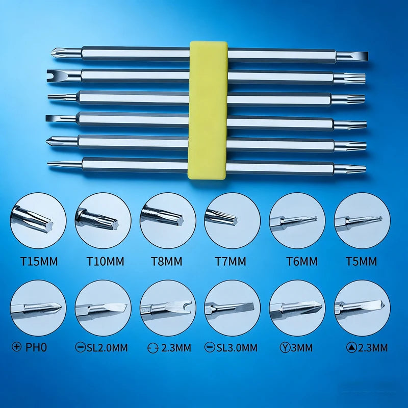 12-in-1 Magnetic Precision Screwdriver Set Multi-Bit Repair Kit for Electronics Phones and Watches