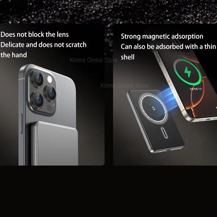Magnetic Wireless Power Bank 10,000 / 20,000 / 50,000mAh — PD 25W Fast Charge, 2x USB & Wireless Qi, Digital Display, LED Light