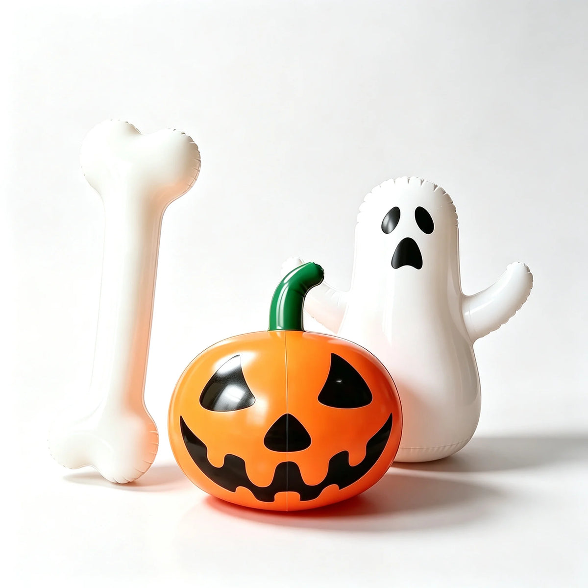 Halloween Inflatable Decor Set 39.4 in (100 cm) Pumpkin Ghost Bone Party Decorations
