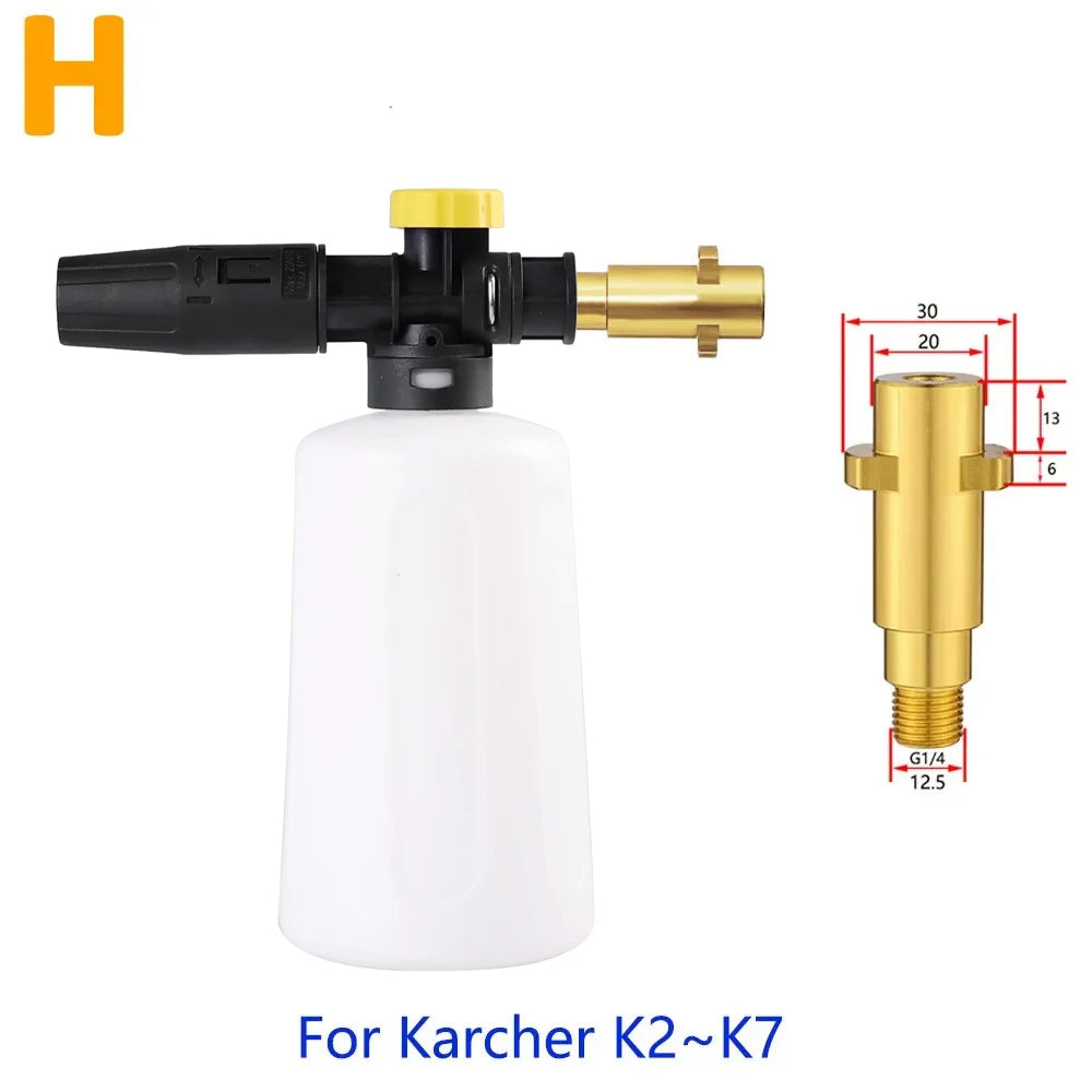 750 ml (25 fl oz) Snow Foam Lance Foam Cannon with Adjustable Sprayer Nozzle for Pressure Washers — Universal Fit