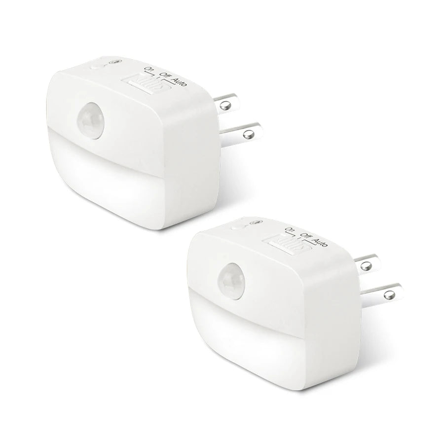 Plug-In Motion Sensor Night Light with Dusk-to-Dawn Sensor — Mini LED Nightlight for Bathroom, Hallway & Bedroom (EU/US Plug)