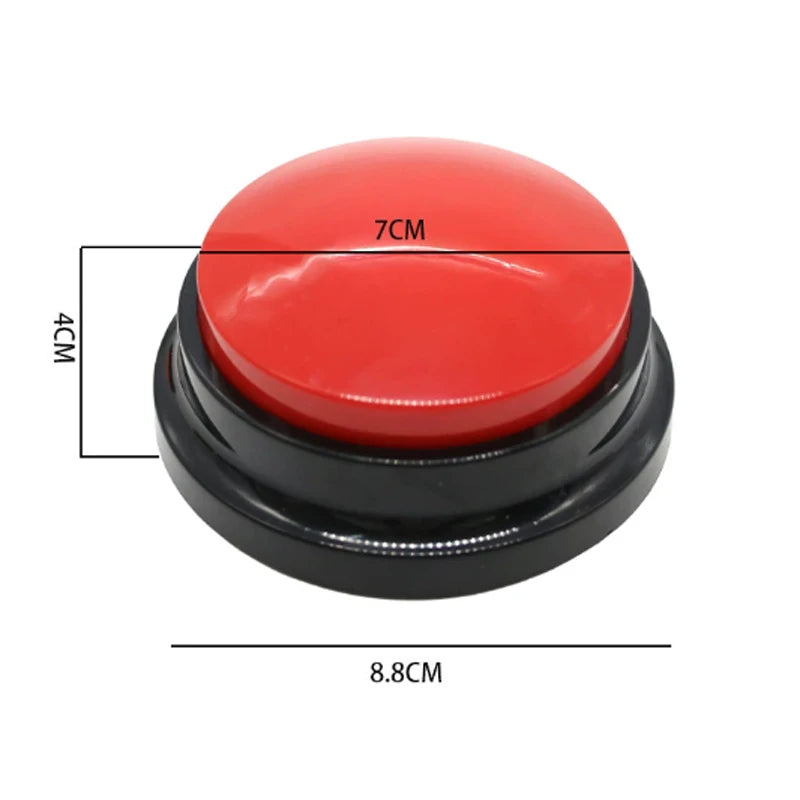 Hot Dog Design Pet Communication Buttons – 30-Second Voice Record & Playback for Dog & Cat Training