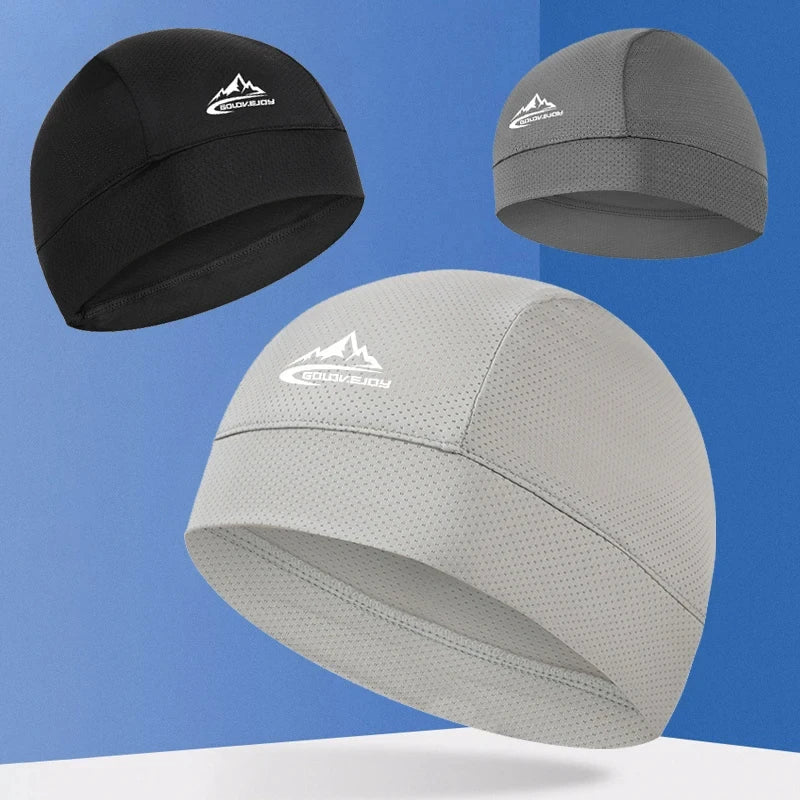 Cooling Skull Cap Helmet Liner - Breathable Sweat-Wicking Quick-Dry Cycling & Running Hat for Outdoor Hiking