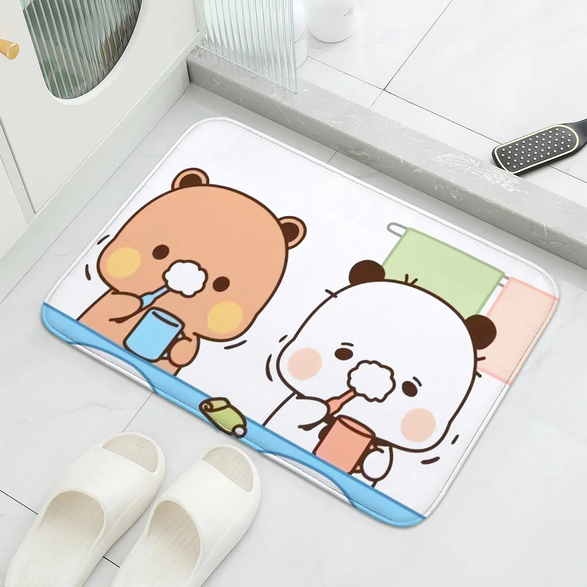 Cute Cartoon Welcome Mat Non-Slip Memory Foam Doormat – Waterproof Anti-Bacterial Floor Rug for Door, Bathroom, Bedroom (30×50 / 40×60 / 50×80 cm | 11.8×19.7 / 15.7×23.6 / 19.7×31.5 in)