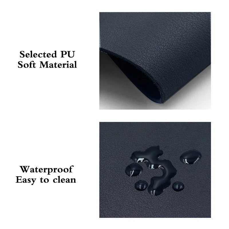 PU Leather Mouse Pad Non-Slip Waterproof Anti-Scratch Desk Mat for PC Laptop Gaming