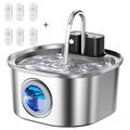 3L Stainless Steel Automatic Pet Water Fountain - Wireless Rechargeable Sensor for Cats & Dogs