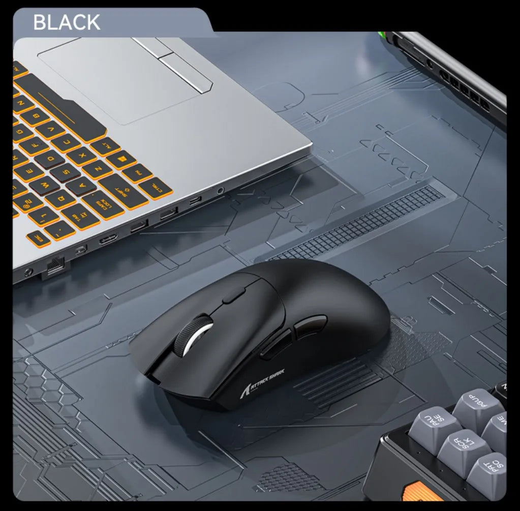 Programmable Ergonomic Wireless Gaming Mouse - 1000Hz Polling, Up to 18,000 DPI, Tri-Mode Bluetooth/2.4GHz/Wired USB, 6 Programmable Buttons