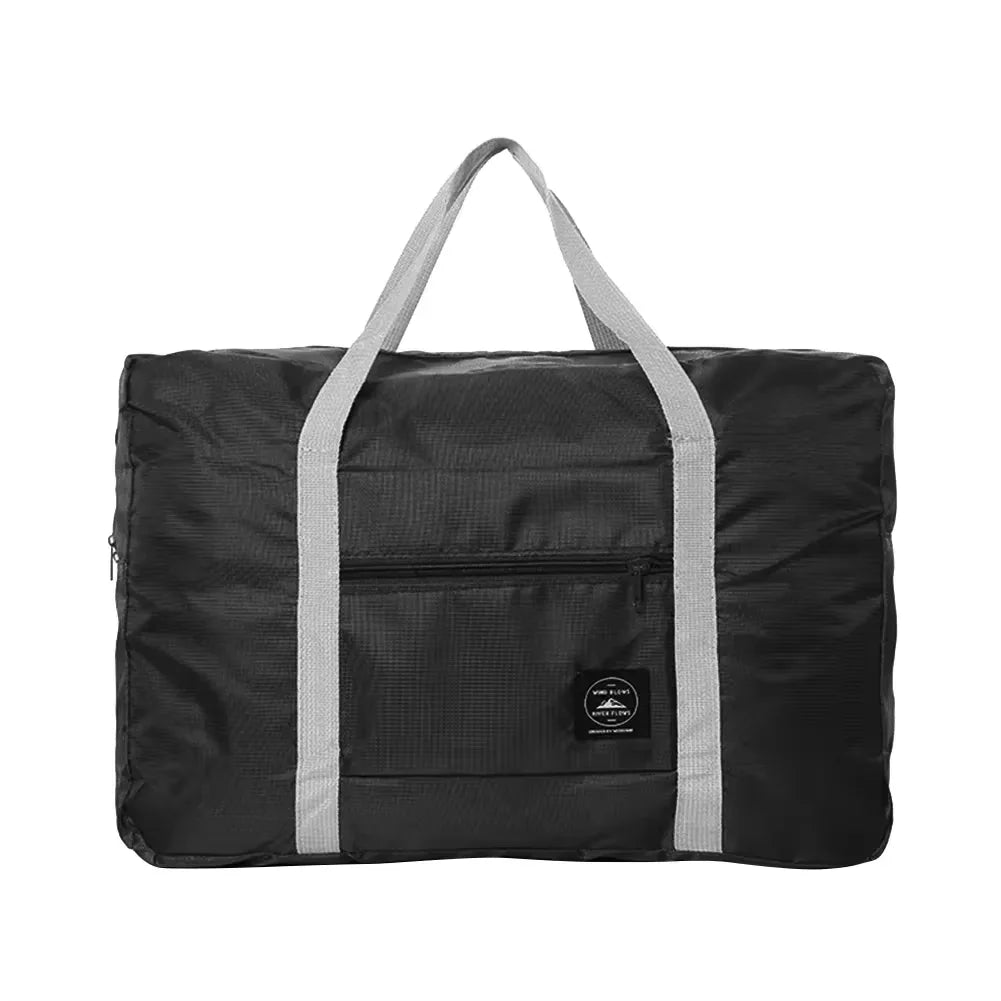 Solid Color Waterproof Foldable Travel Bag Lightweight Large Capacity Luggage Tote 18.9×12.6×6.3 in (48×32×16 cm)