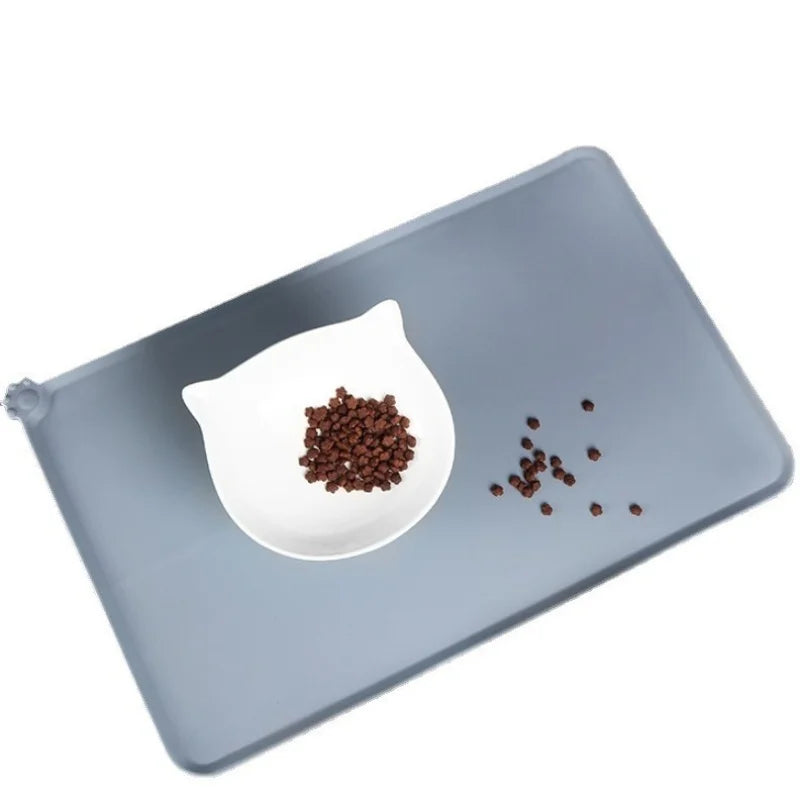 Silicone Pet Feeding Mat Waterproof Anti-Slip Bowl Placemat for Dogs and Cats