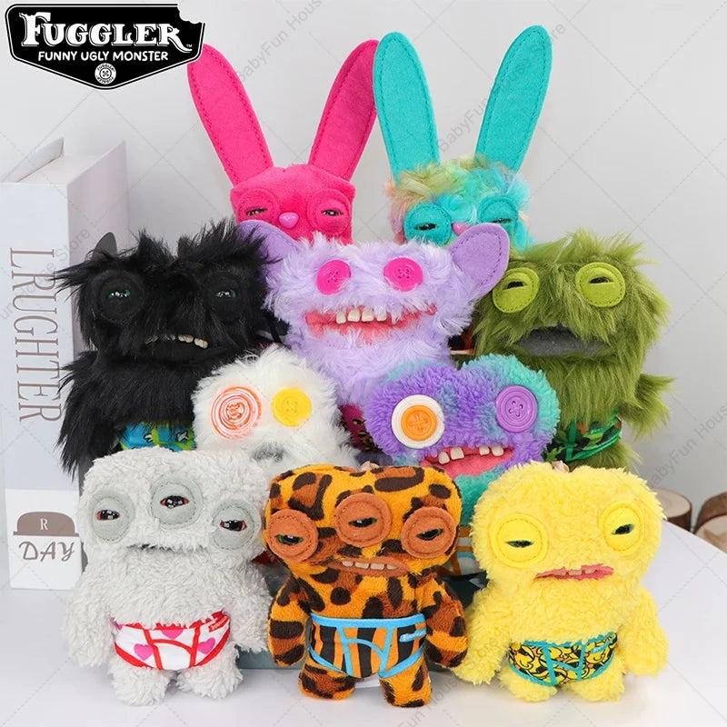 Funny Ugly Teeth Monster Plush Toy, Kawaii Wide-Eyed Rabbit Stuffed Doll Gift for Kids & Collectors