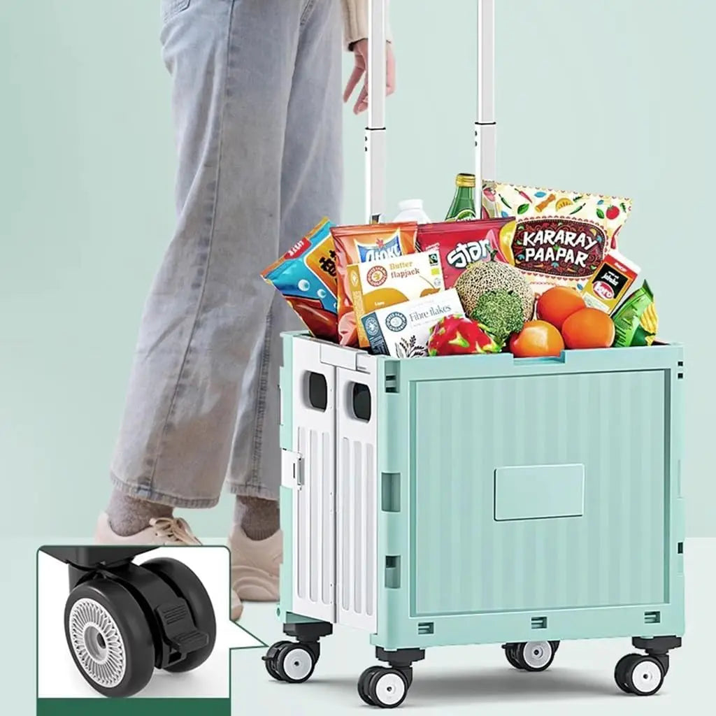 Multifunctional Folding Camping Trolley - Large Capacity Portable Outdoor Storage Cart