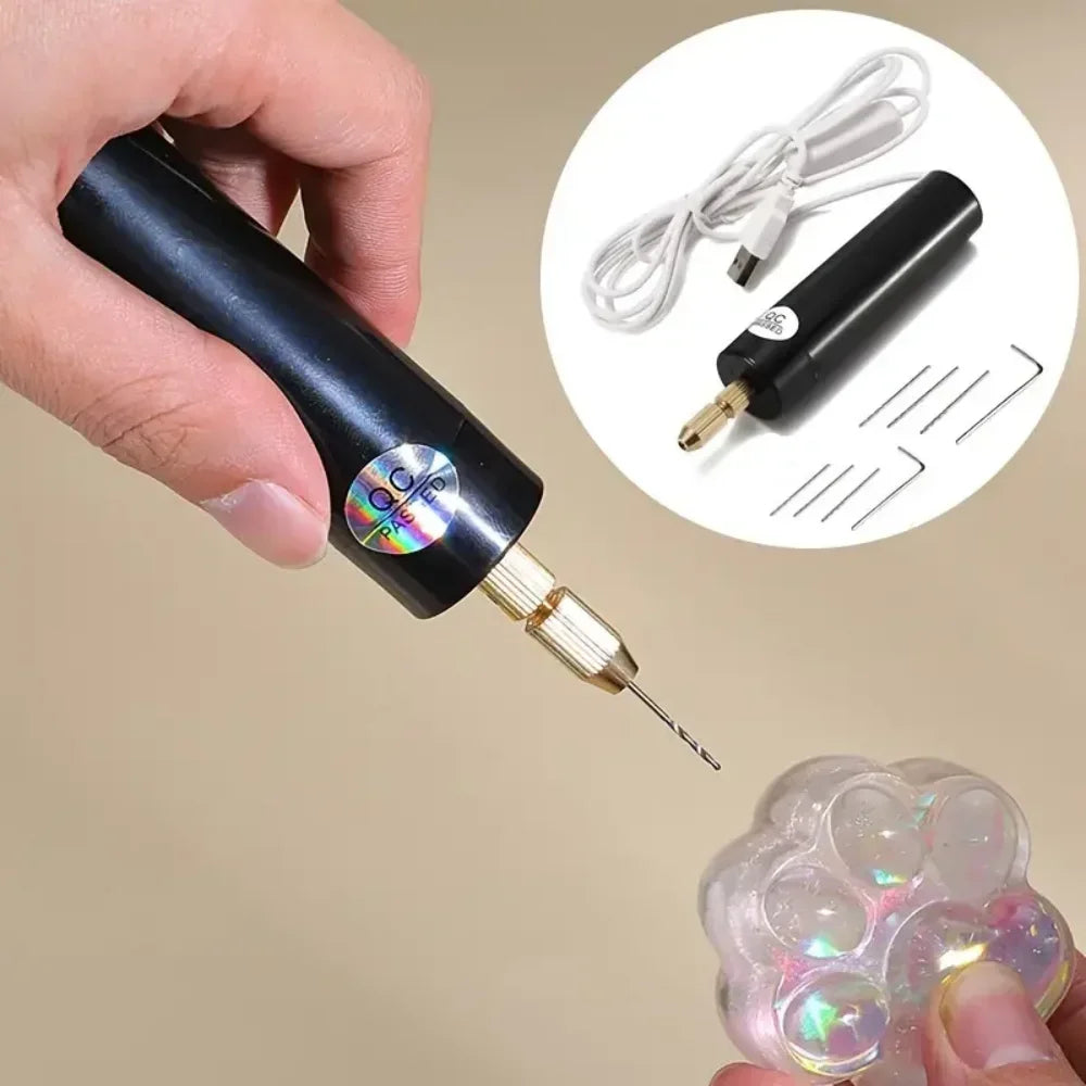 Mini USB Electric Drill Pen Handheld Rotary Tool for Resin Jewelry, Wood Engraving & DIY Crafts