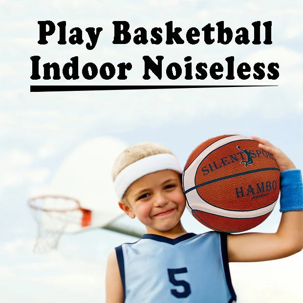Silent Indoor Basketball with Fabric Cover — Sizes 5/6/7 Training Ball