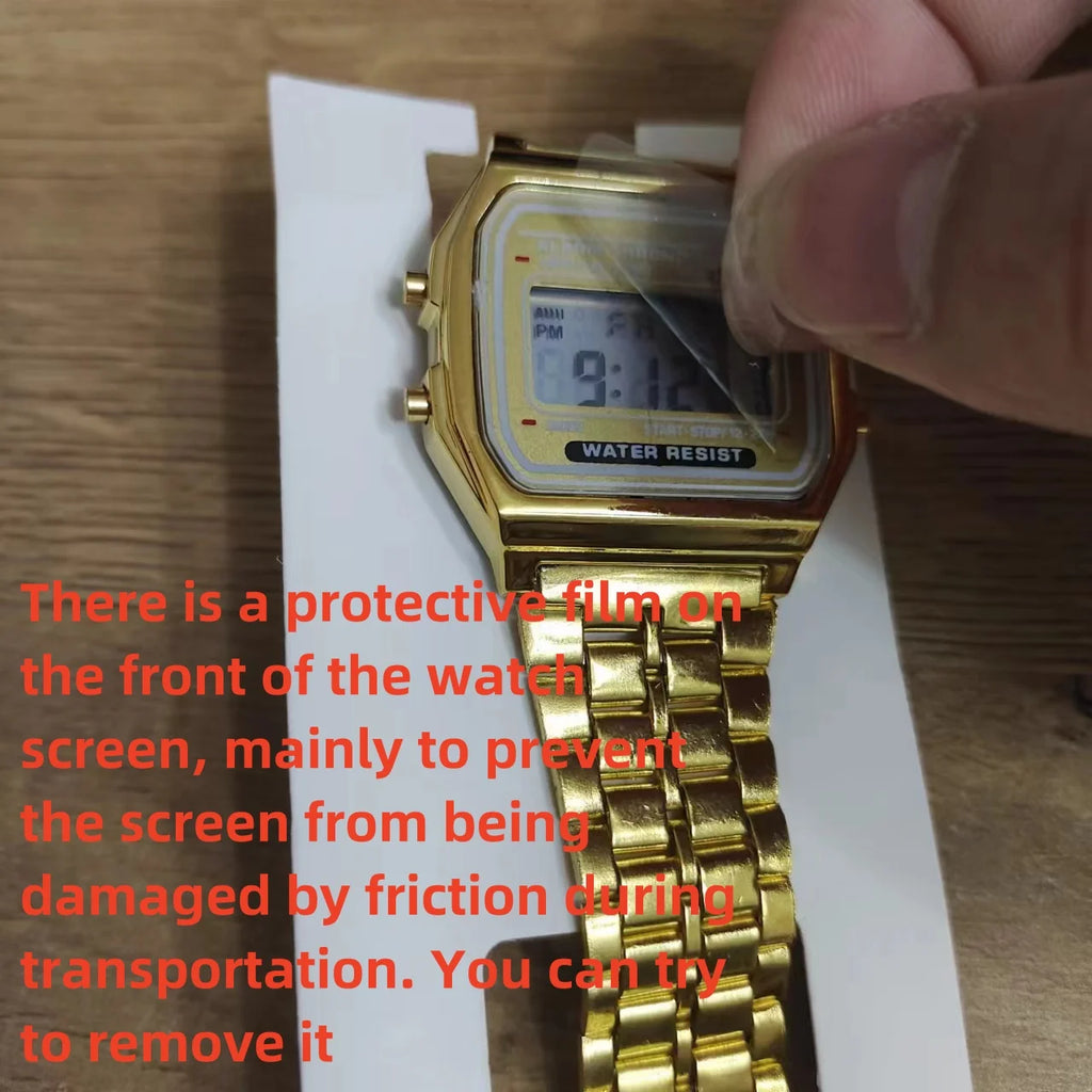 LED Digital Metal Alloy Band Watch for Men & Women — 33mm (1.3in) Dial, Quartz Multi-Function Business Casual Watch
