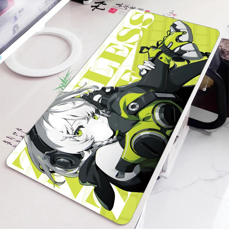 XXL Anime Gaming Mouse Pad – Hoshimi Miyabi & Evelyn Ellen Desk Mat, Large Keyboard Mousepad with Non-Slip Silicone Base