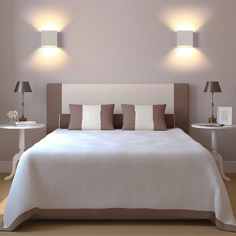 LED Up-Down Wall Sconces 2-Pack 6W - Modern Indoor Wall Lights for Living Room Hallway Bedroom