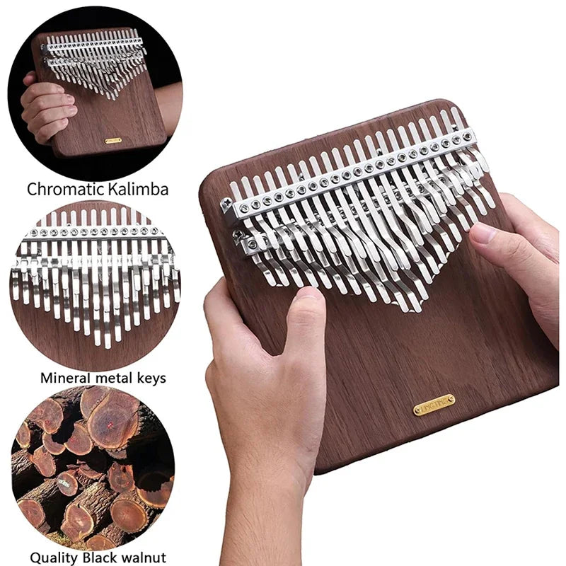 Chromatic Kalimba 34 & 42-Key C Key Thumb Piano Portable Professional Musical Instrument Gift