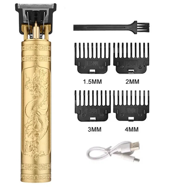 Precision Carving Hair Clipper – Professional Rechargeable Metal Cordless Cordless Trimmer for Men