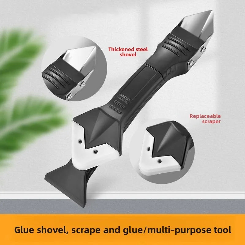 5-in-1 Silicone Caulking Tool Kit – Caulk Remover, Squeegee, Grout Scraper & Angle Trowel