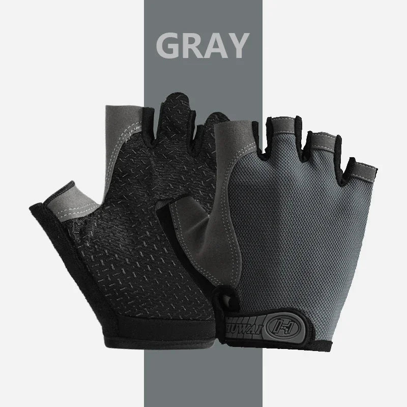 Fingerless Gym Gloves for Men & Women – Anti-Slip Breathable Workout Gloves for Cycling & Weightlifting