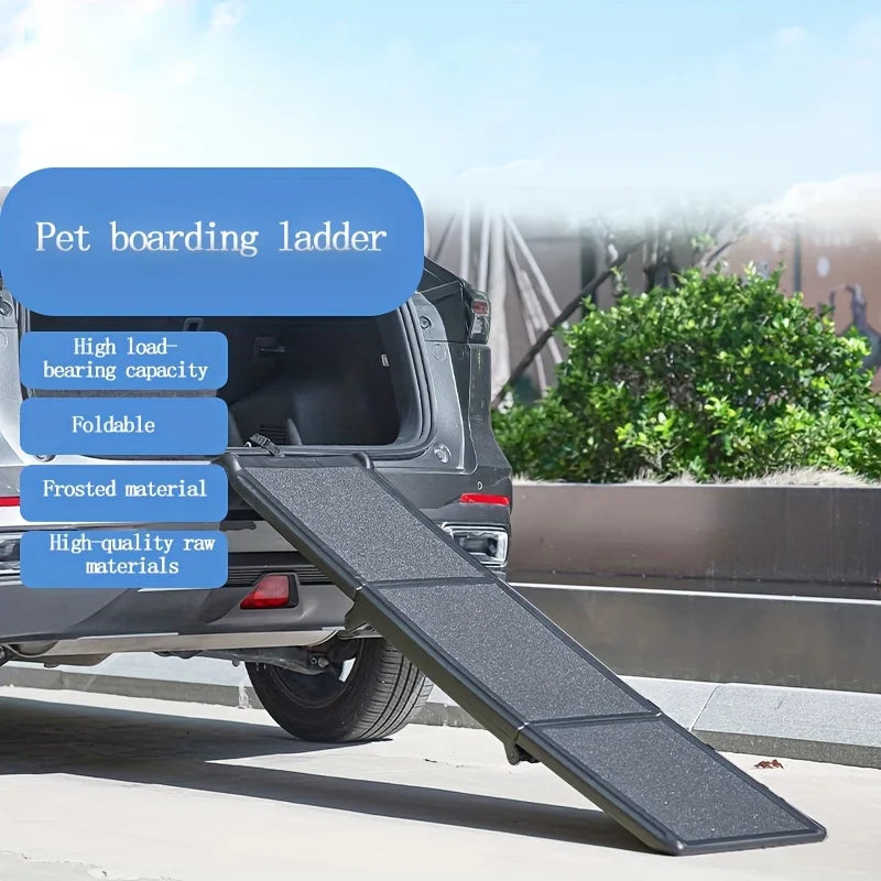 Foldable Pet Ramp for Cars, Trucks & SUVs – Fits Large Dogs, 150 lb Capacity, Side Rails, Easy to Store