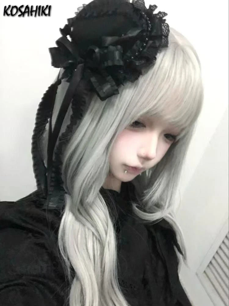 Gothic Lolita Lace Bow Headband Headdress