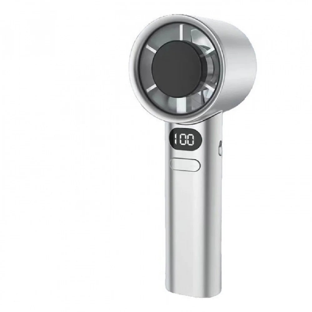 Portable Handheld USB Rechargeable Fan — High-Speed Personal Cooling with Ice Cooling & Adjustable Wind